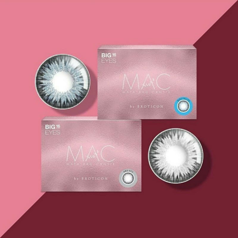 Softlens X2 MAC 16 MM by EXOTICON Big Eyes Softlen Soflen Soflens Warna Normal