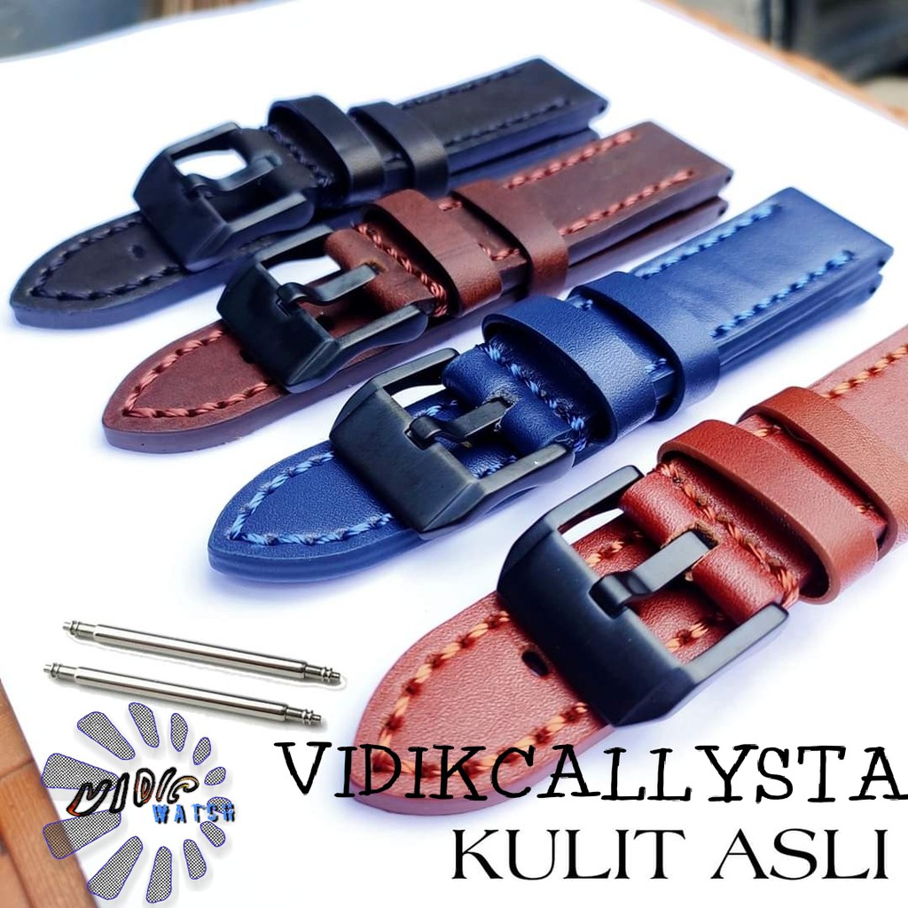 Strap Tali kulit jam Tangan Asli 22 24 Original Leather Strap KULIT ASLI 22MM 24MM