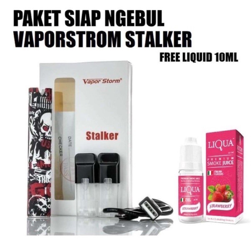 bayar cod - VAPOOR MINI VAPEE KECIL STALKER 2 FULLSET FREE LIQUID 10ML VAPEE KOMPLIT SIAP PAKAI