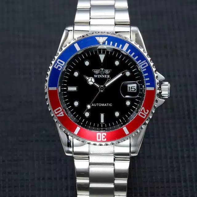 Jam Tangan Mekanik Automatic Winner Submariner Pepsi Termurah