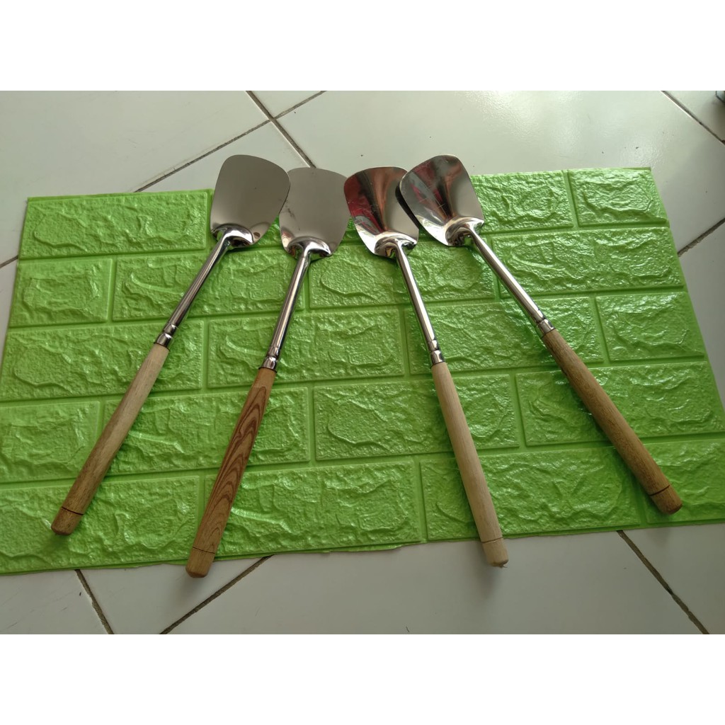 sodet stainless gagang kayu