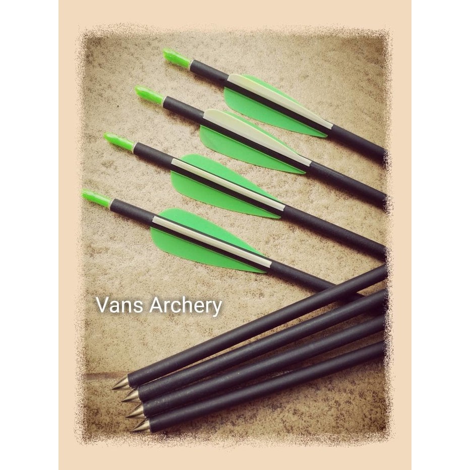 Musen Carbon 7mm Arrow / Anak Panah Musen Karbon 7 mm spine 700 hijau putih