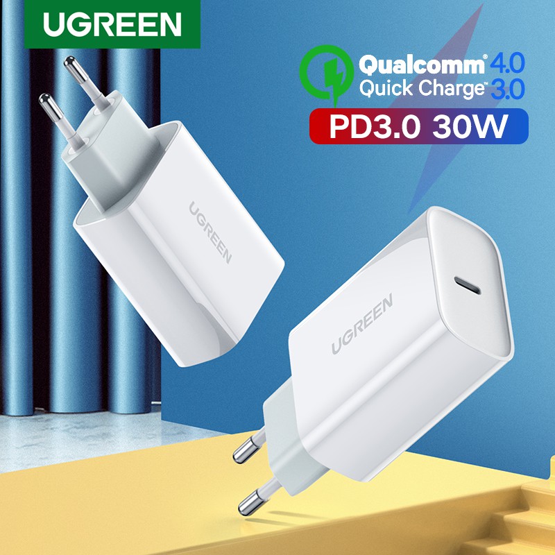 ã€Garansi Resmi 1 Tahunã€'UGREEN Kepala Charger USB-C 30W 3.0 untuk iPhone