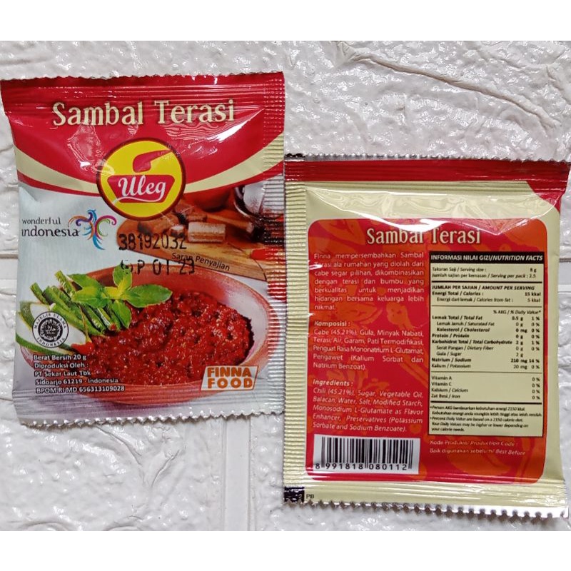 

Sambal Terasi Uleg Sachet 20g