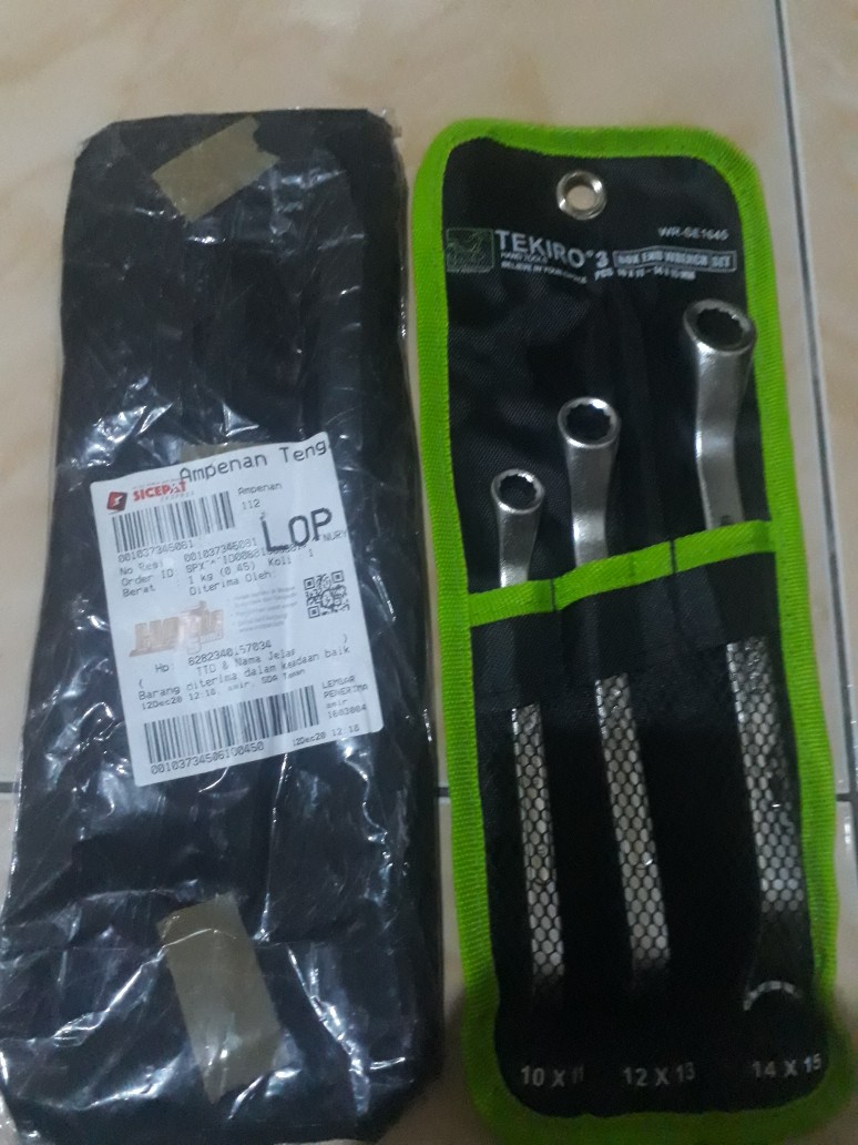 Kunci Ring Set 3 Pcs Tekiro Box Boxes End Wrench 3pcs 4 5 8 12 14 Ringpas Pas Open Combination Rrt