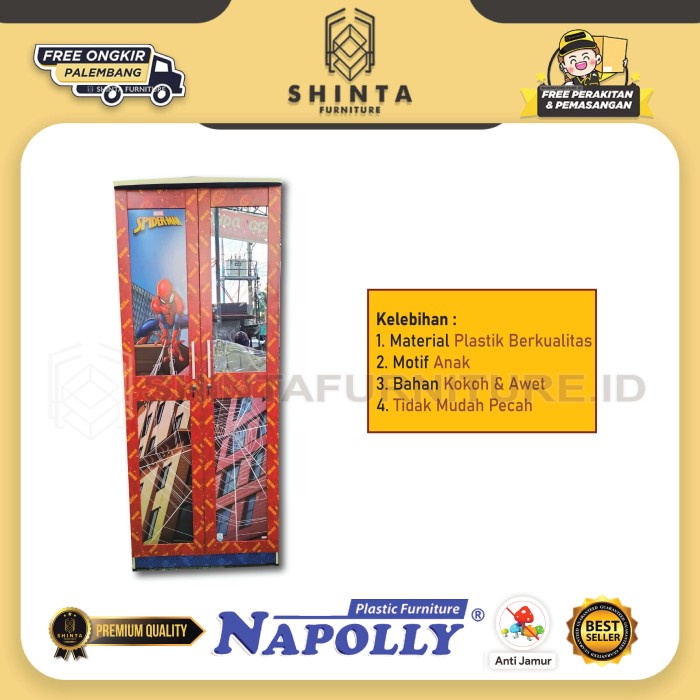 Lemari Anak Plastik Furniture Rak Lemari Plastik Karakter Anak Cowok