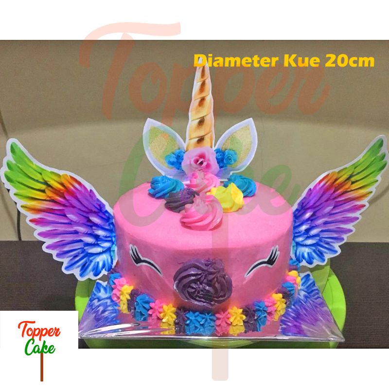 Topper Cake Unicorn Bisa Tambah Nama, foto, usia/ Hiasan Kue Ulang Tahun