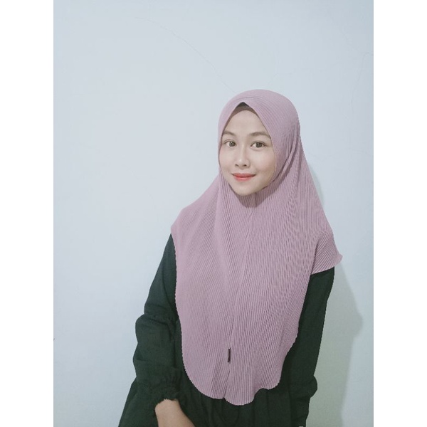 hijab plisket instan