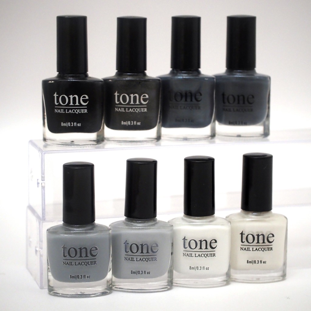 Kutek TONE Nail Polish BPOM Seri Warna Monokrom Hitam Abu Putih High Quality Paling Lengkap