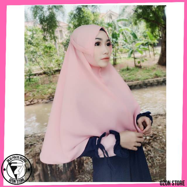 Hijab Bergo Maryam Diamond Italiano - BABY PINK