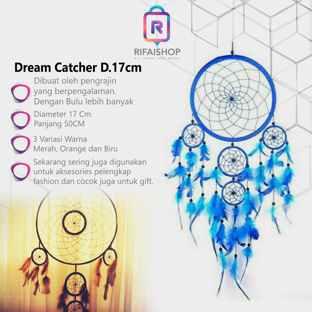Dreamcatcher - Gantungan Dream Catcher Triple Ala Indian