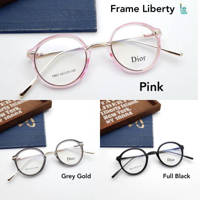 Promo ! | Frame kacamata besi minus baca DR LIBERTY Wanita Cewek Kecil kekinian