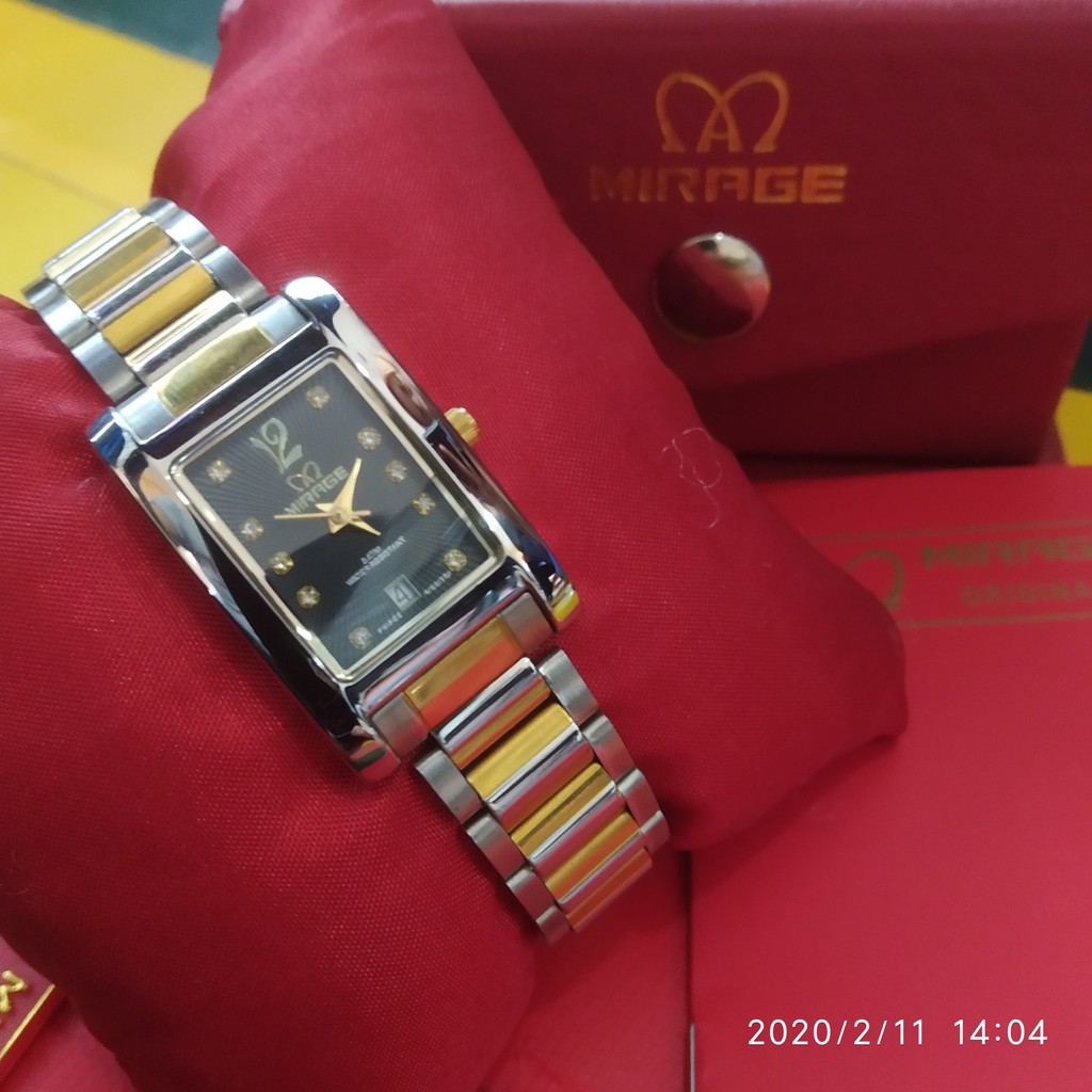 JAM TANGAN WANITA "MIRAGE" 7062 BRP- L ORIGINAL WATER RESIST 3 ATM