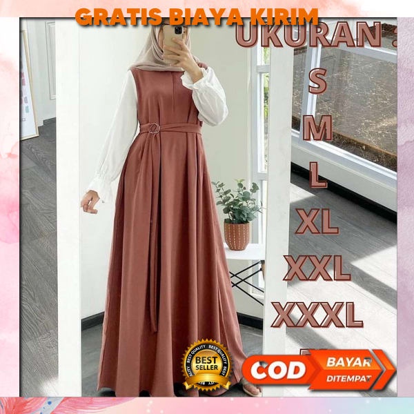 Ganis Wanita Trendy Syari Gmis Dewasa Kekinian Gamis Cewek Syar`I Games Remaja Wnita Terbaru Viral B