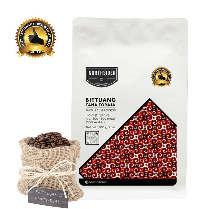 

BIJI KOPI ARABICA TORAJA BITTUANG NATURAL ORGANIK - 200GR NORTHSIDER - BIJI KOPI