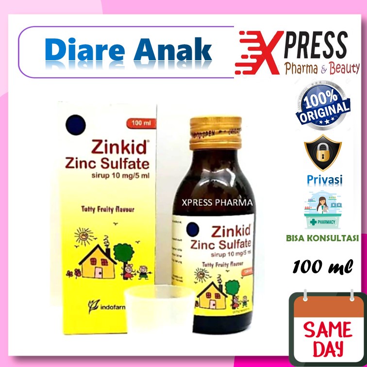 Jual ⚡XPRESS⚡ Zinkid 100 ml Sirup Zinc Zink Anak Obat Diare Kid Zinkkid