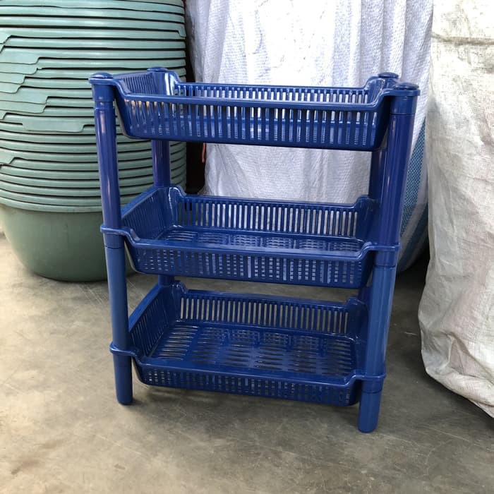 Rak Bumbu Bawang Plastik Serbaguna Susun 3 Mini