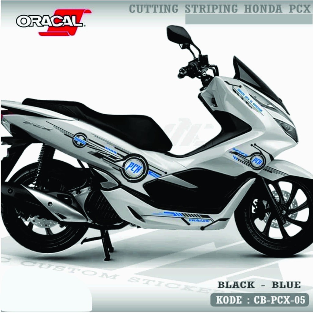 CB-PCX-05 PCX PUTIH -CUTTING STICKER PCX - STRIPING CUTTING PCX PUTIH