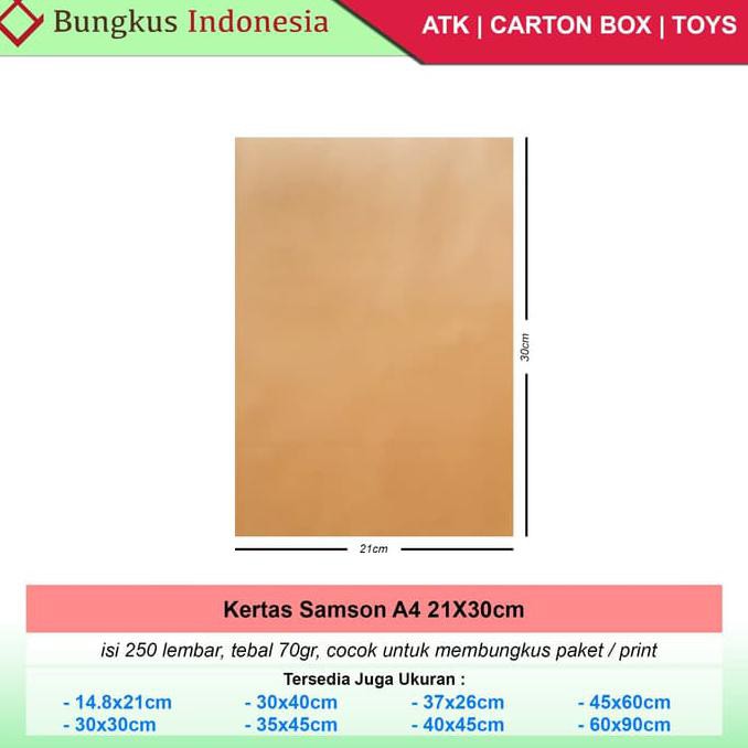 

kertas samson | kraft | A4 | bungkus | coklat | sack |kertas packing