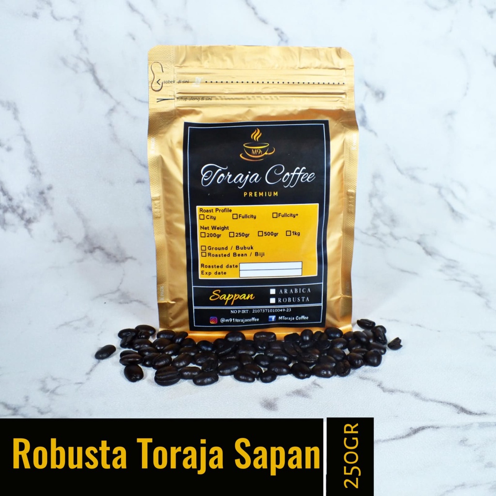 

M91TORAJACOFFEE Kopi Robusta Toraja Sapan 250g