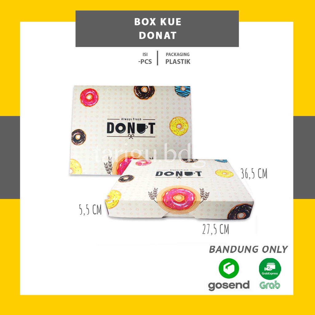 Jual Donut Box Donat Boks Kotak Donat Boks Dus Donat Box Donut Kotak Donat Dus Kue Donat