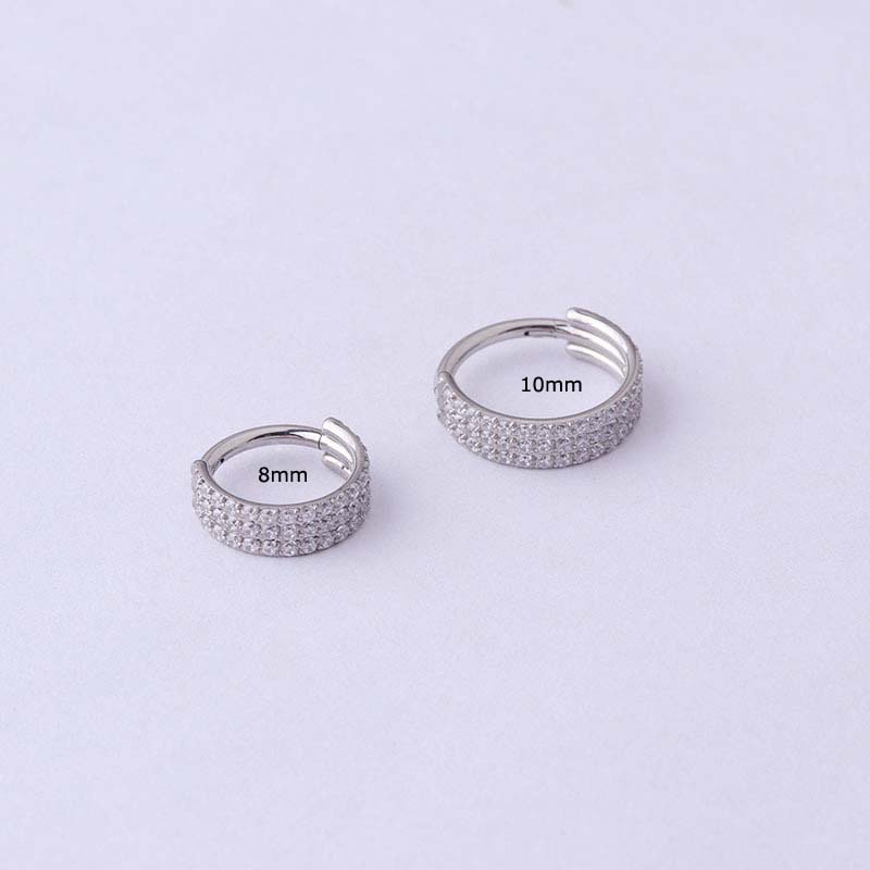 1pc Anting Tindik Hidung / Tubuh Bahan Titanium Steel Desain Keong Hias Zircon 16Gauge Untuk Wanita