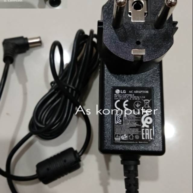 Adaptor Adapter Charger Monitor TV LED LG 19V 2.1A Original