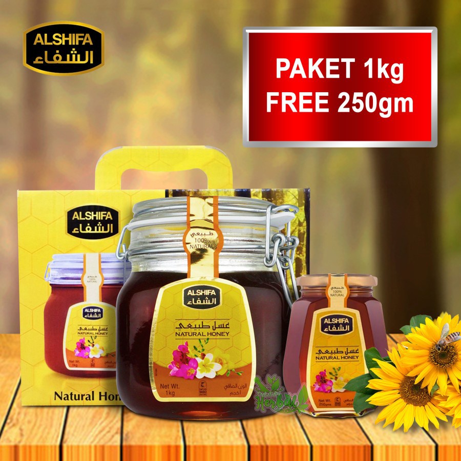 

Madu Al Shifa 1KG Free 250gr Natural Honey Asli Arab Saudi
