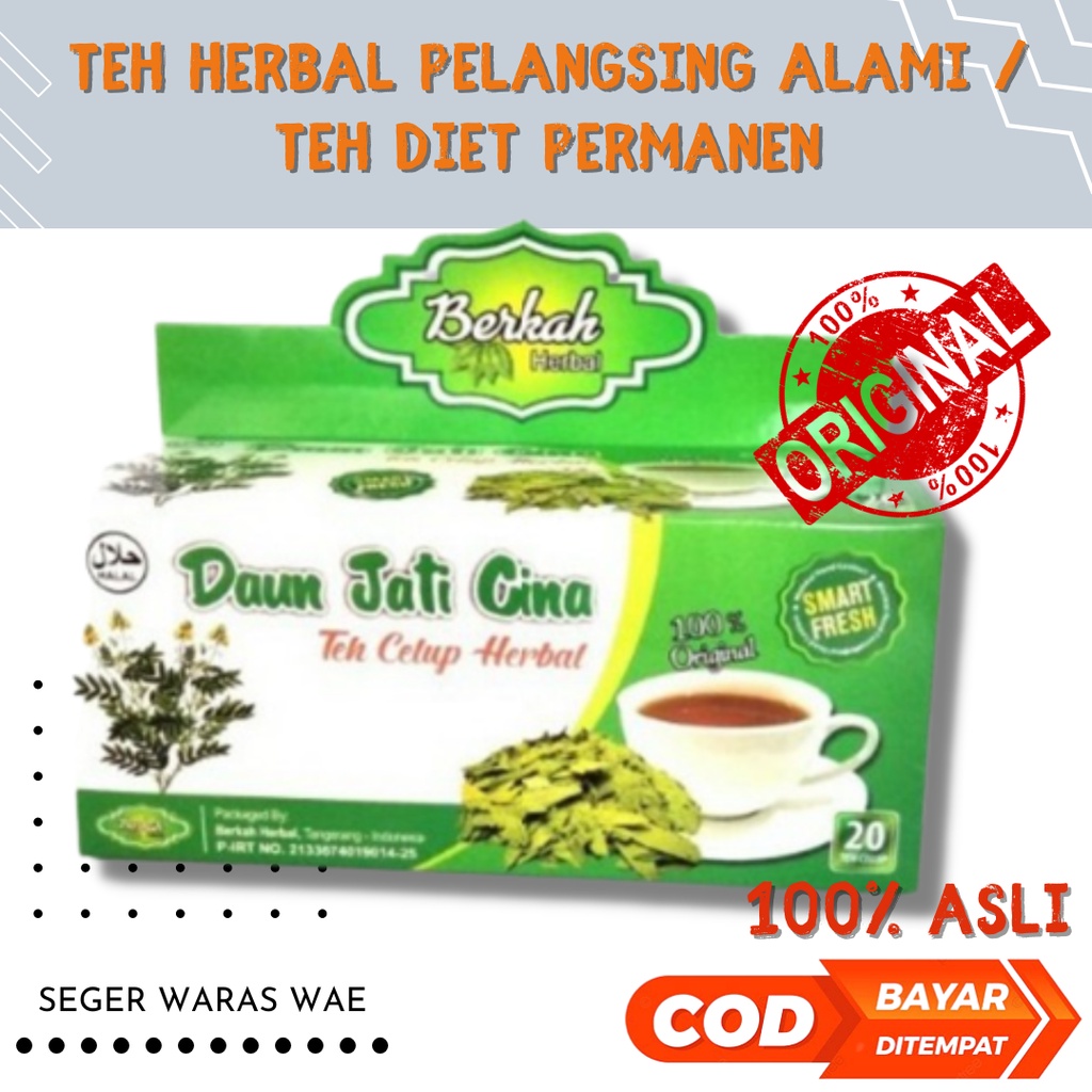 TEH CELUP JATI CINA Teh Pelangsing / Teh Diet / Teh Daun Jati Kering Herbal Alami