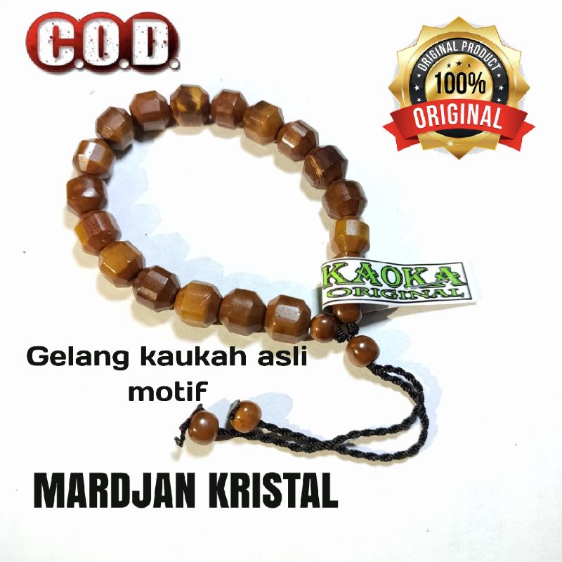 Gelang kaukah asli motif kristal (ORIGINAL PRODUCT)