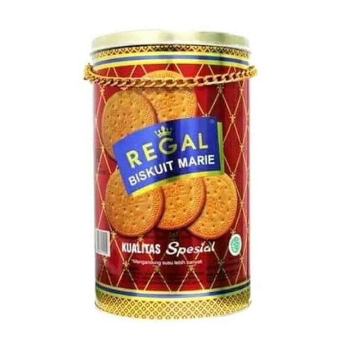 

Regal Marie Biscuits 1000 gram (1kg) kaleng rantai