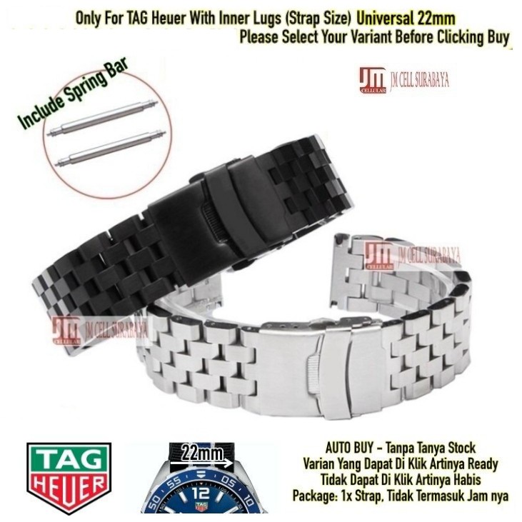 Super II Tali Jam Watch Strap TAG Heuer / Luminox / Rolex 22mm Universal - Metal Stainless Steel