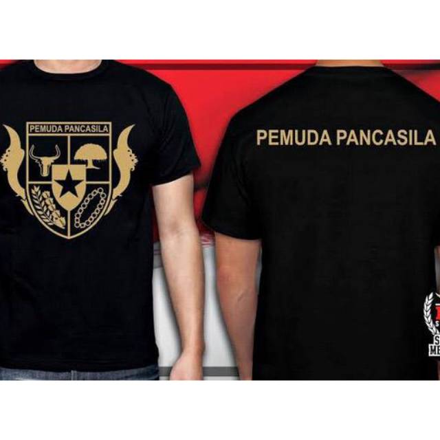 KAOS COMBED 30S PEMUDA PANCASILA INDONESIA LOGO GOLD BAJU TSHIRT