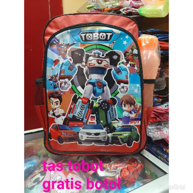 Tas karakter tobot gratis botol