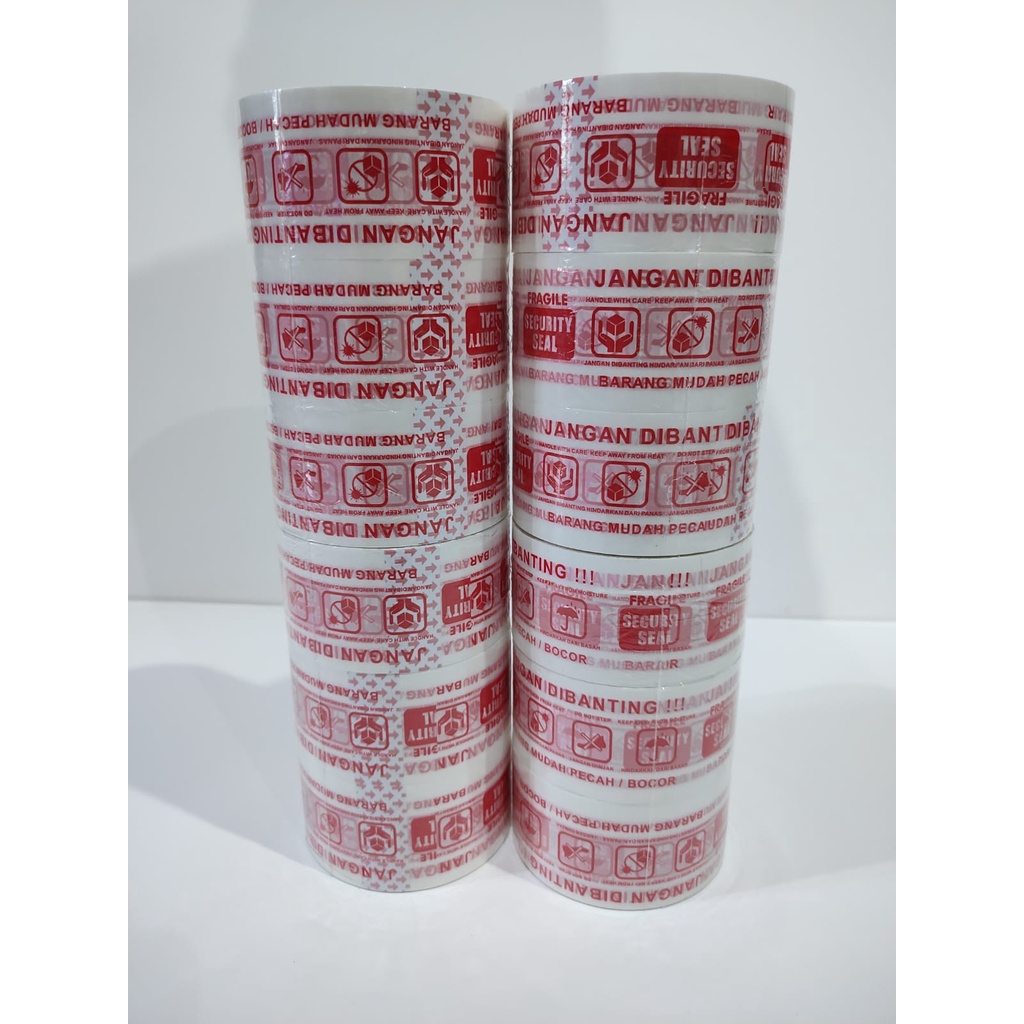 

Lakban Fragile Jangan Di Banting 2" 50 yard - Muscle tape WARNA PUTIH