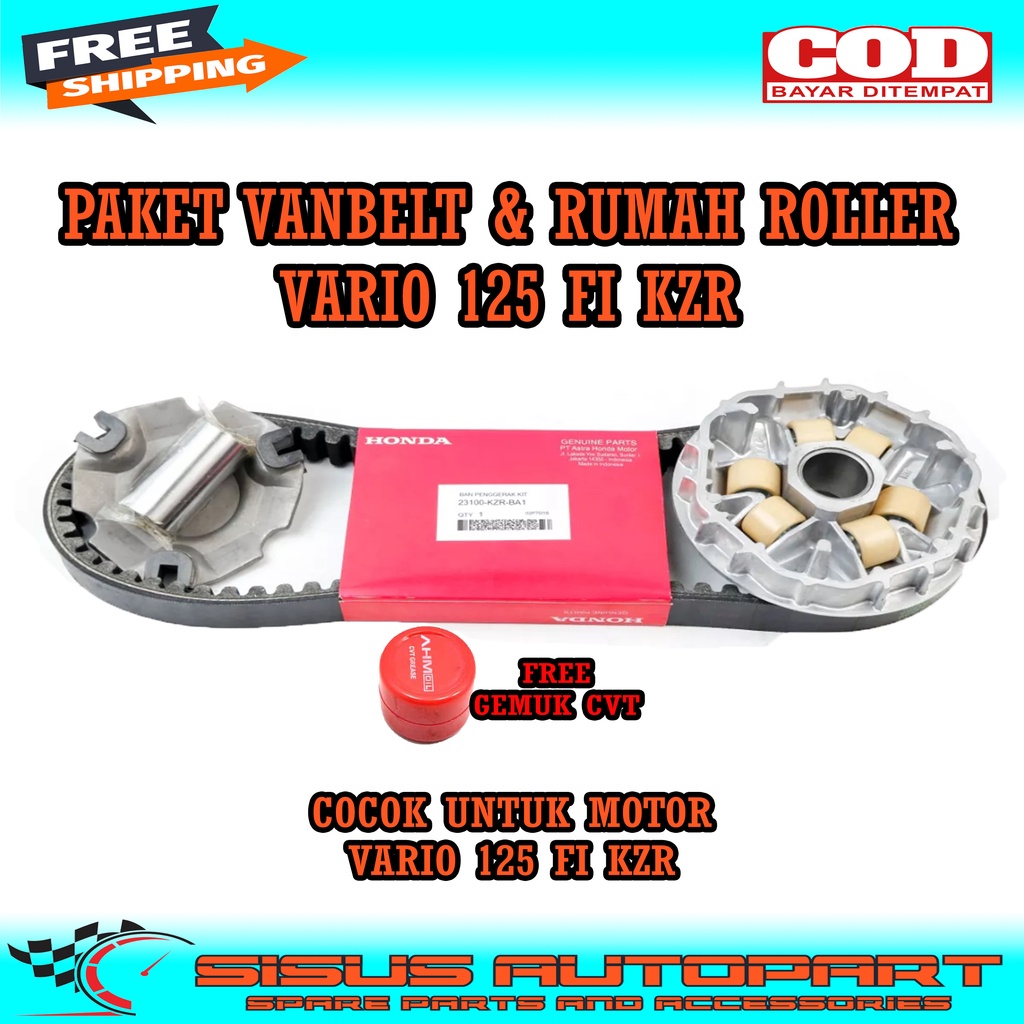 PAKET VANBELT &amp; RUMAH ROLLER ASSY VARIO 125 FI VARIO 125 OLD / VBELT DAN RUMAH ROLLER SET VARIO 125 LAMA / PAKET CVT VARIO 125 KZR