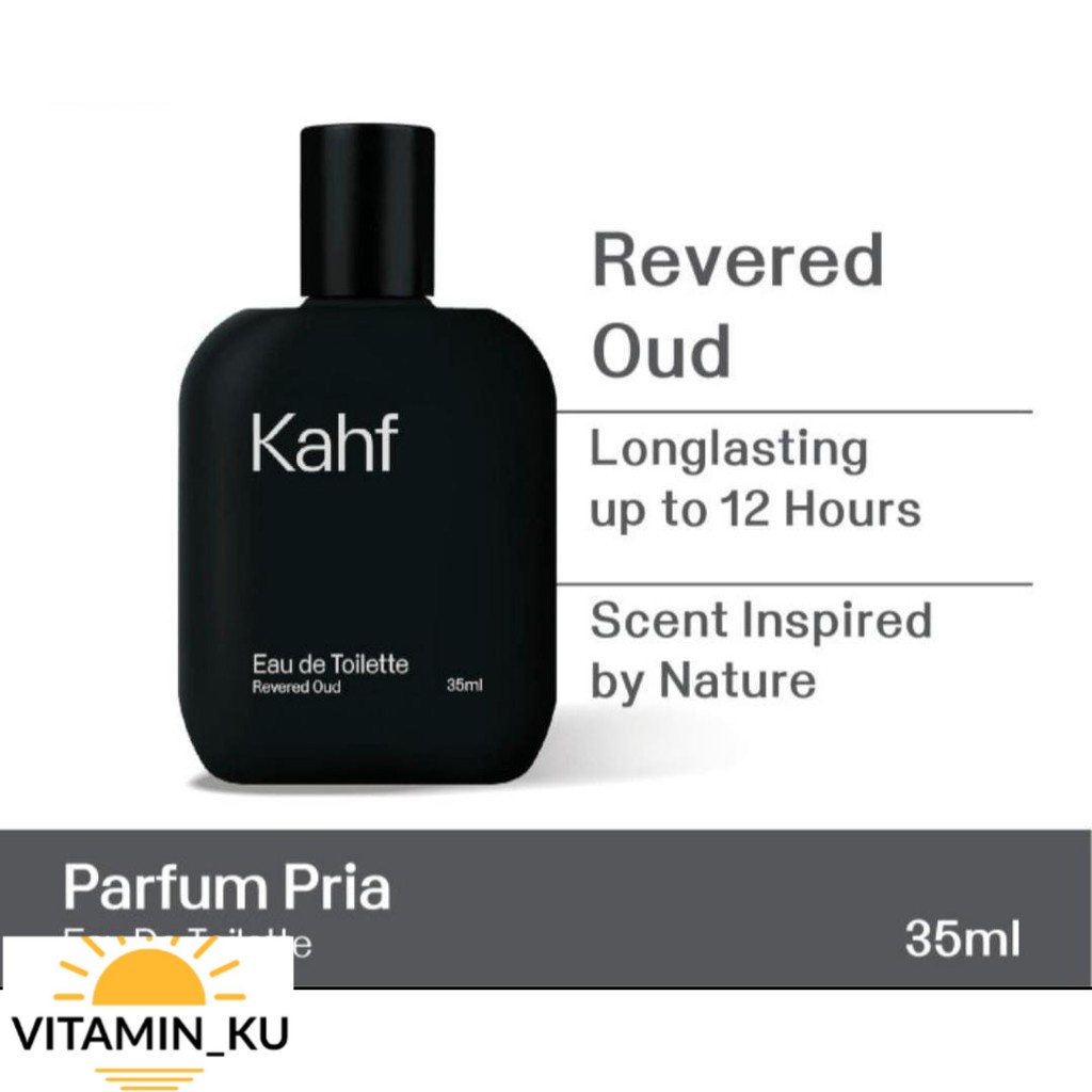 Kahf Parfum Pria Revered Oud Eau de Toilette 35 ml ( HITAM ) #Vitamin_KU