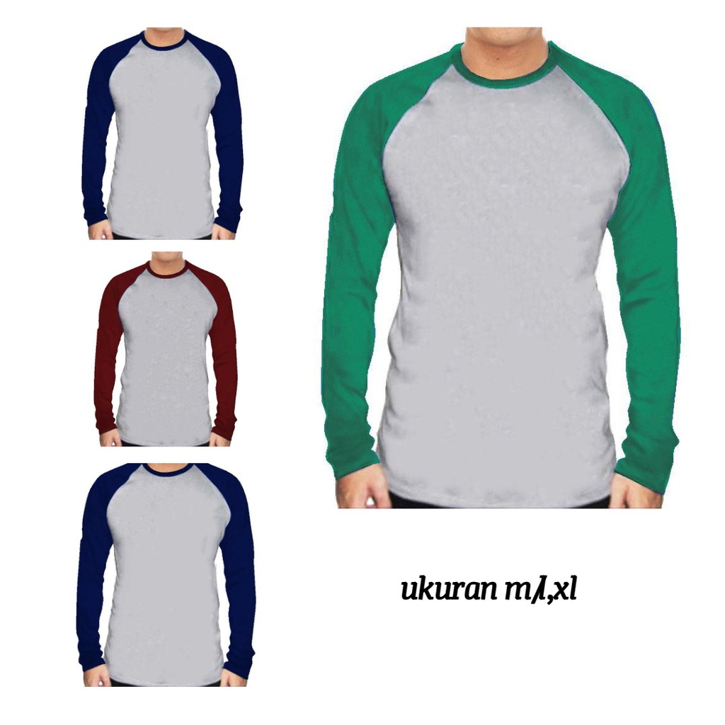 Kaos raglan polos /  kaos terlaris / kaos kekinian / kaos termurah - alipio fashion