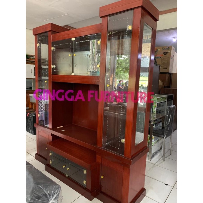 Bufet Tv Bufet Pajangan Bufet Kaca Lemari Pajangan 4 Pintu