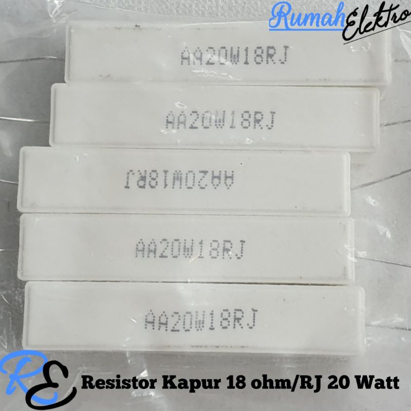 Jual Resistor Kapur Watt W Ohm Rj Per Biji Shopee Indonesia