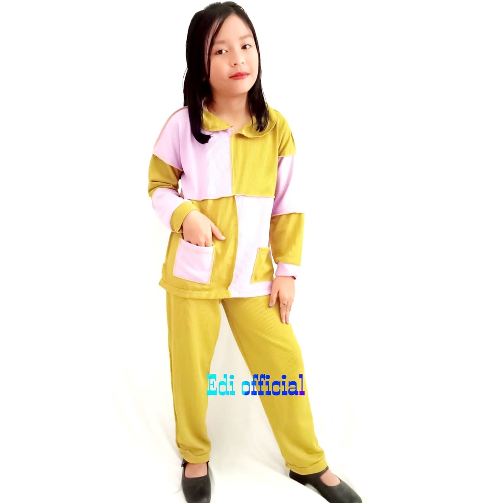 Fashion Anak Perempuan Set Baju Anak Terbalik terbaru  2 sd 12 Thn