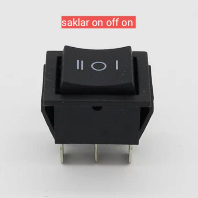Saklar on off on 6 pin tombol maju mundur mobilan aki switch 6 kaki