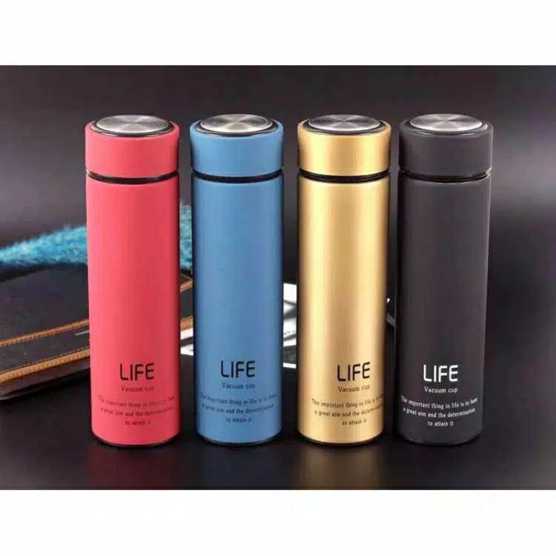 Termos Air Minum Panas Tulisan Life Ukuran 500ML