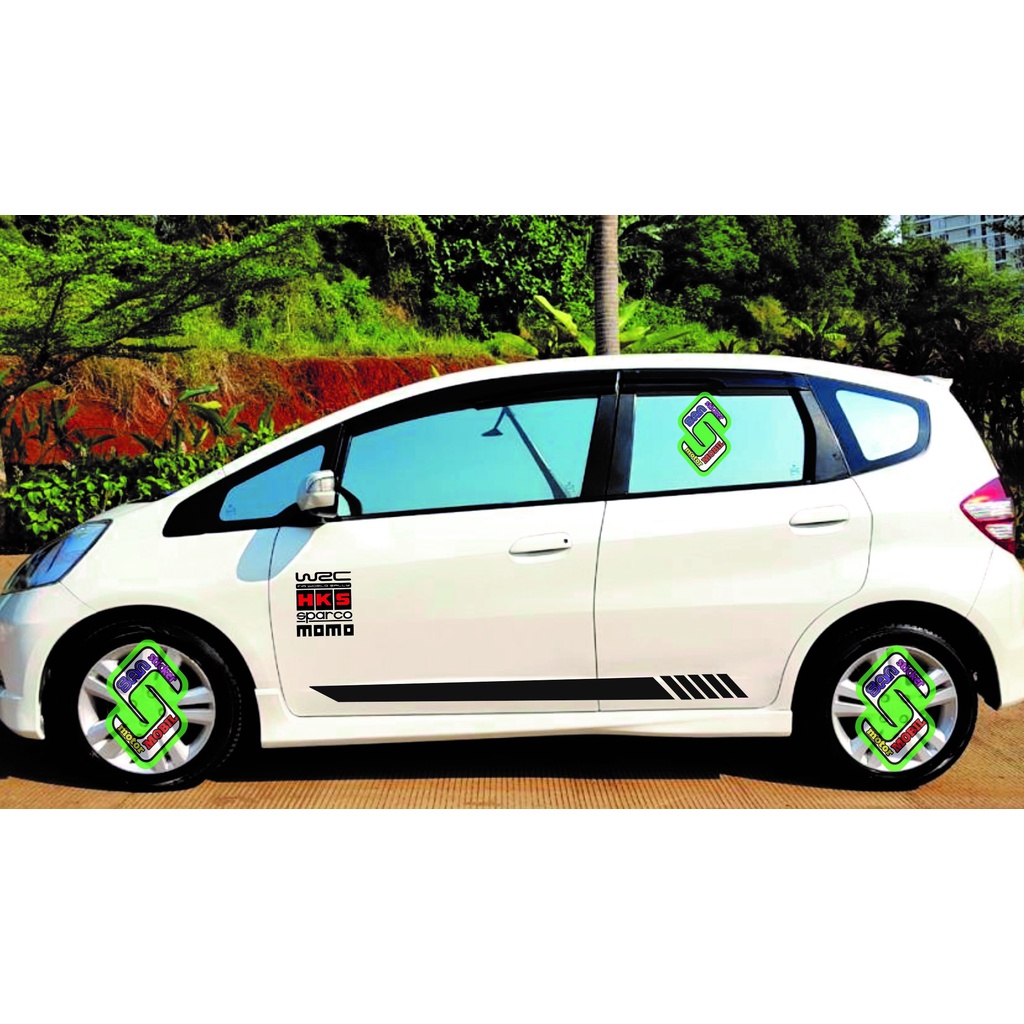 0212 STICKER MOBIL HONDA JAZZ / STICKER DECAL MOBIL JAZZ / DECAL STICKER MOBIL HONDA JAZZ , BRIO LIS