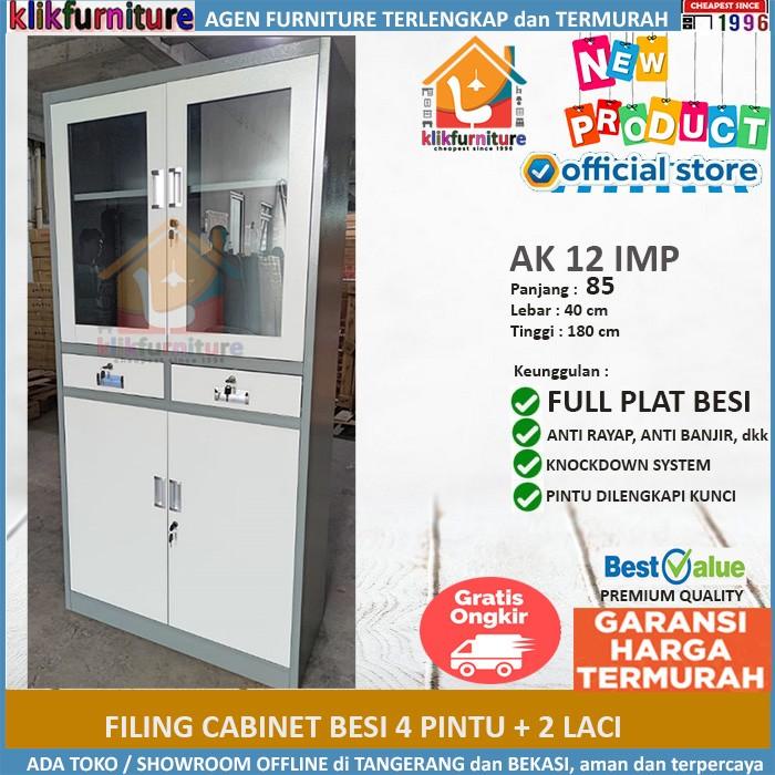 

Cabinet | Lemari Arsip Filing Cabinet Besi 4 Pintu 2 Laci Ak 12