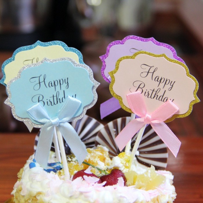 Jual Cake Topper Happy Birthday Murah/topper Trend/hiasan Kue Lucu ...