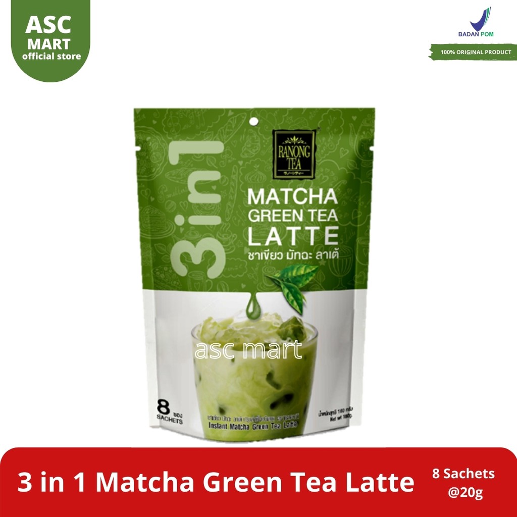 

Ranong Tea 3 In 1 Matcha Green Tea Latte - 8 Sachets