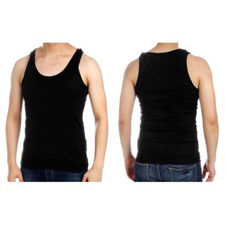 kaos dalam singlet pria dewasa polos grosir murah terbaru NUTEX HITAM Size M L XL