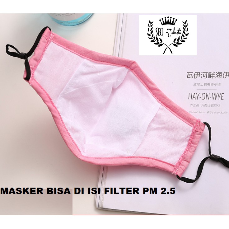 MASKER KAIN KATUN 100% WARNA COLORFUL DENGAN FILTER PM2.5