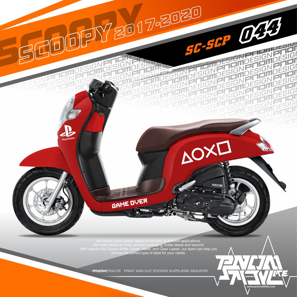 Cutting Stiker Striping Scoopy Playstation 2017 2018 2019 2020 2021 2022 SC SCP P044 - 1022